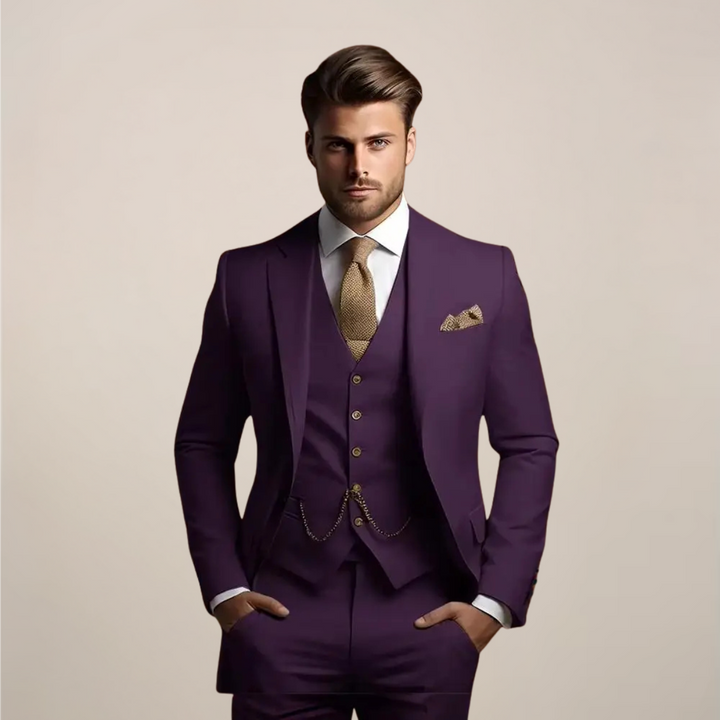 Costume trois pièces homme formel pour le printemps – Georg – Lilas