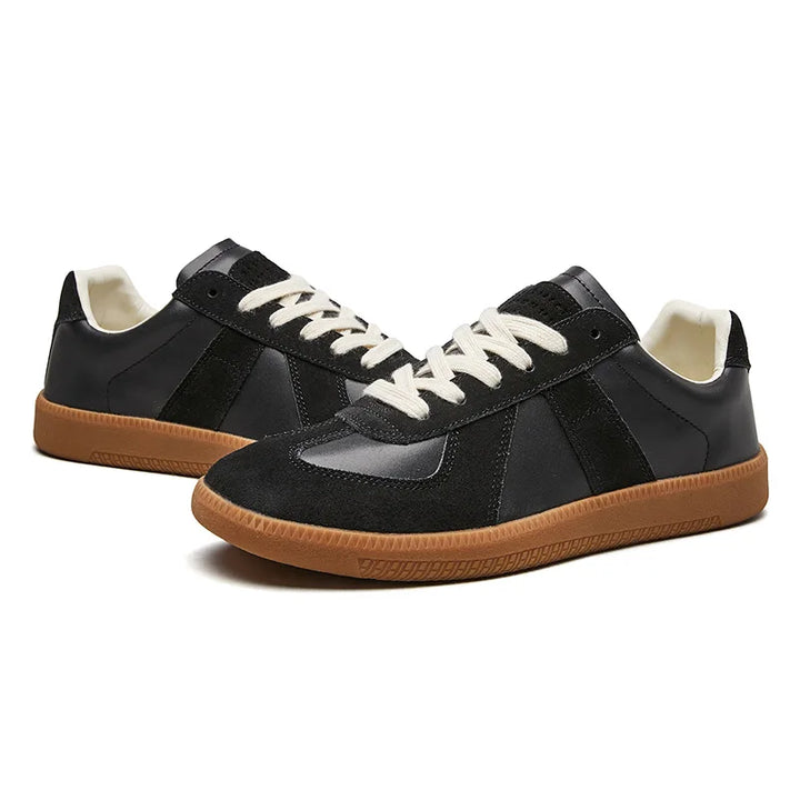 Baskets basses homme rétro à panneaux texturés – Harrington – vue 8