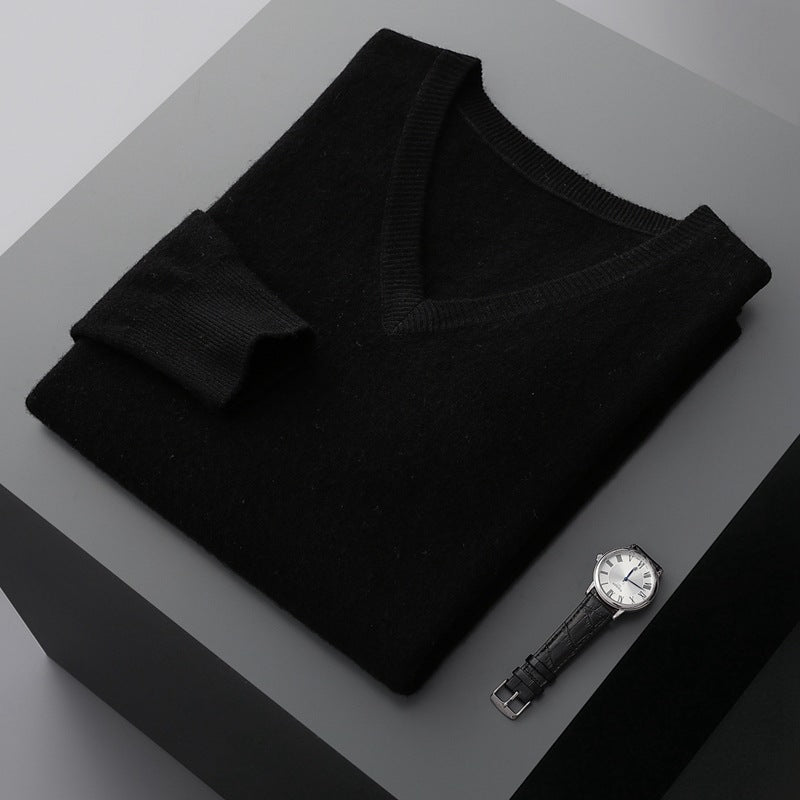 Pull homme en laine de qualité très élégant – Mune – Noir