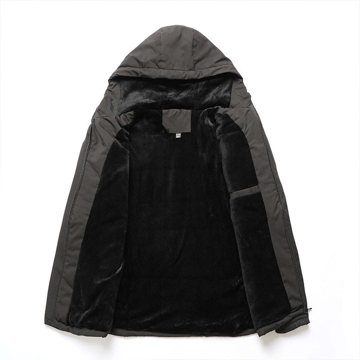 Veste à capuche homme déperlante luxueuse – Hiver – vue 9