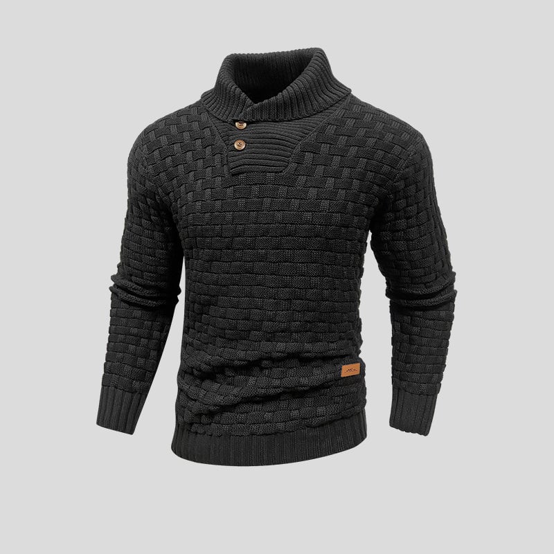 Pull thermique tricoté homme élégant et chaud – Boutique – Noir