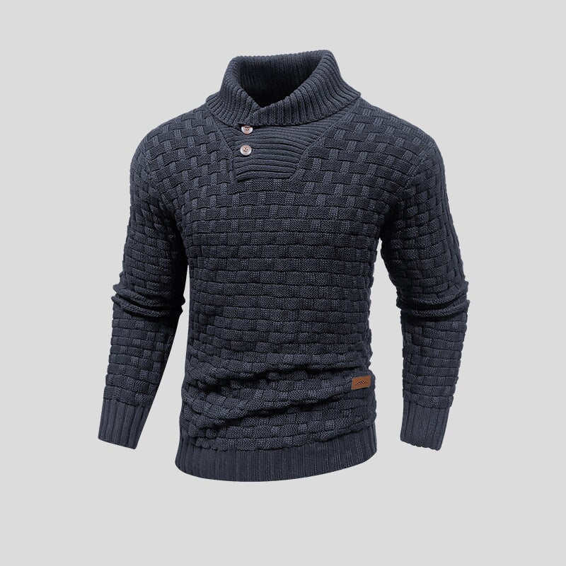 Pull thermique tricoté homme élégant et chaud – Boutique – Gris foncé