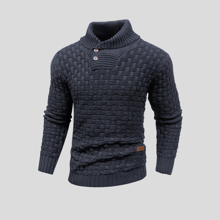 Pull thermique tricoté homme élégant et chaud – Boutique – Gris foncé