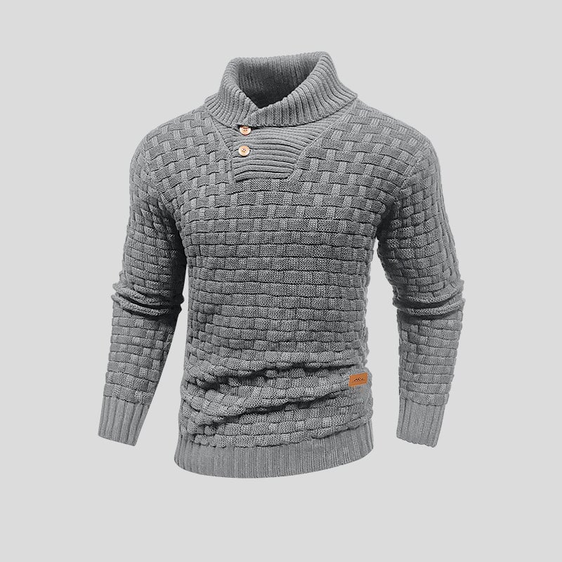 Pull thermique tricoté homme élégant et chaud – Boutique – Gris