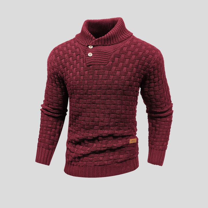 Pull thermique tricoté homme élégant et chaud – Boutique – Rouge