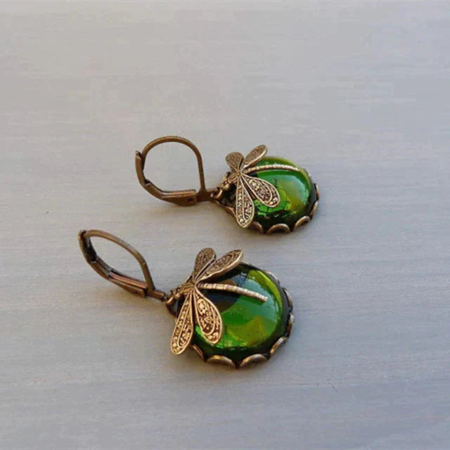 Boucles d'Oreilles Papillon en Or Antique