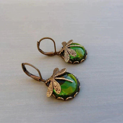 Boucles d'Oreilles Papillon en Or Antique
