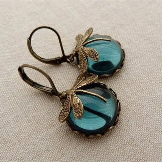 Boucles d'Oreilles Papillon en Or Antique