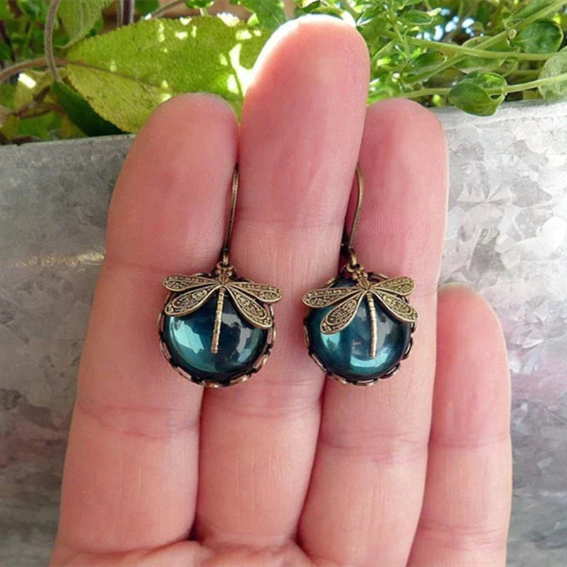 Boucles d'Oreilles Papillon en Or Antique
