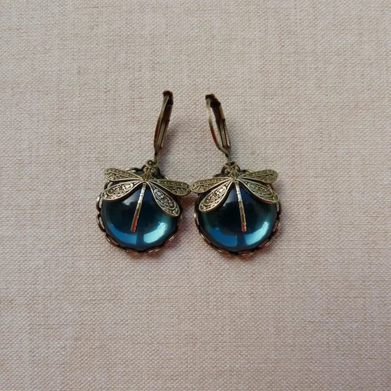 Boucles d'Oreilles Papillon en Or Antique