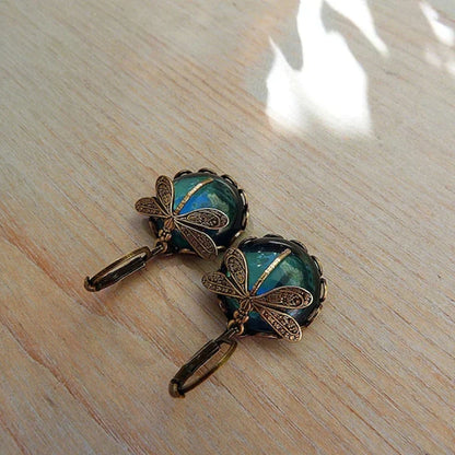 Boucles d'Oreilles Papillon en Or Antique