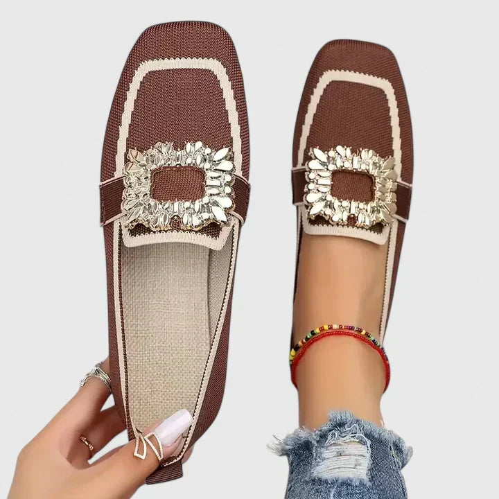 Mocassins femme orthopédiques à semelle rembourrée et souple – Maylora – Marron