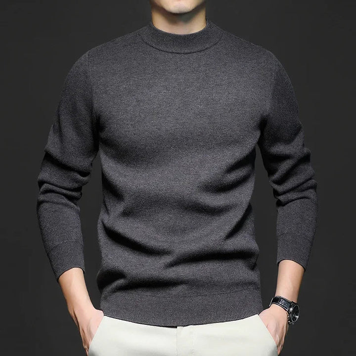 Pull homme en maille de laine à col mi-haut – Antoine - vue 6