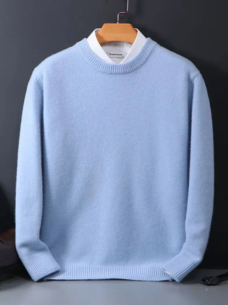 Pull homme de luxe coupe parfaite chaud et léger – Édouard – vue 3