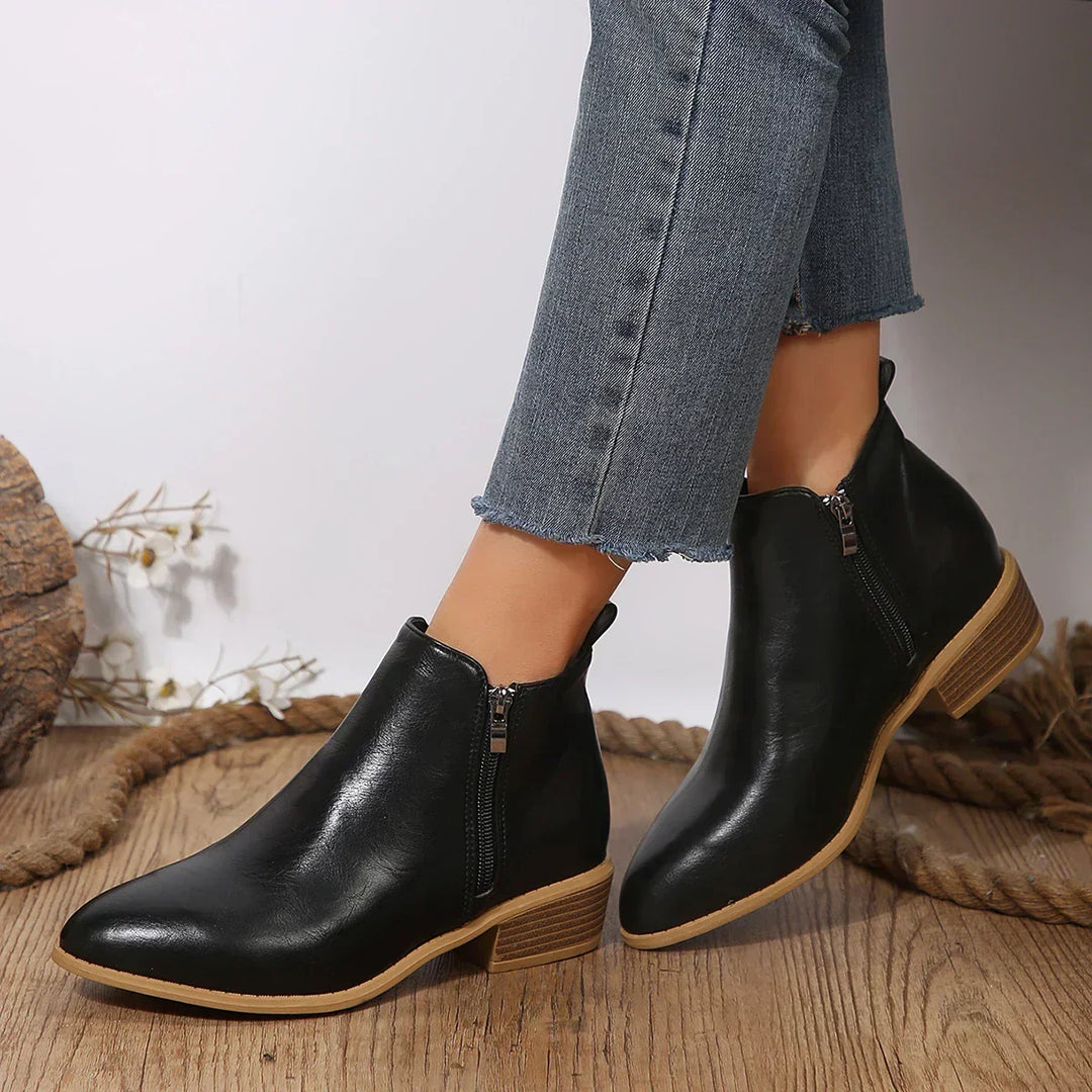 Bottines orthopédiques femme confort à zip latéral – Mey – vue 3