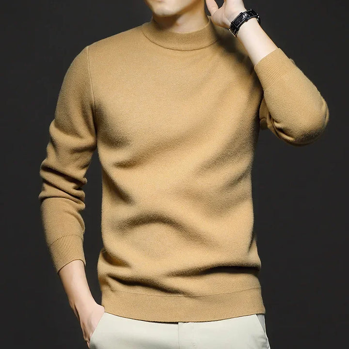 Pull homme en maille de laine à col mi-haut – Antoine - vue 2
