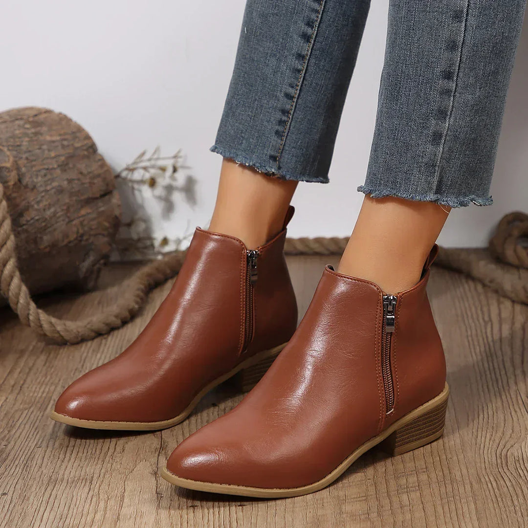 Bottines orthopédiques femme confort à zip latéral – Mey – vue 4