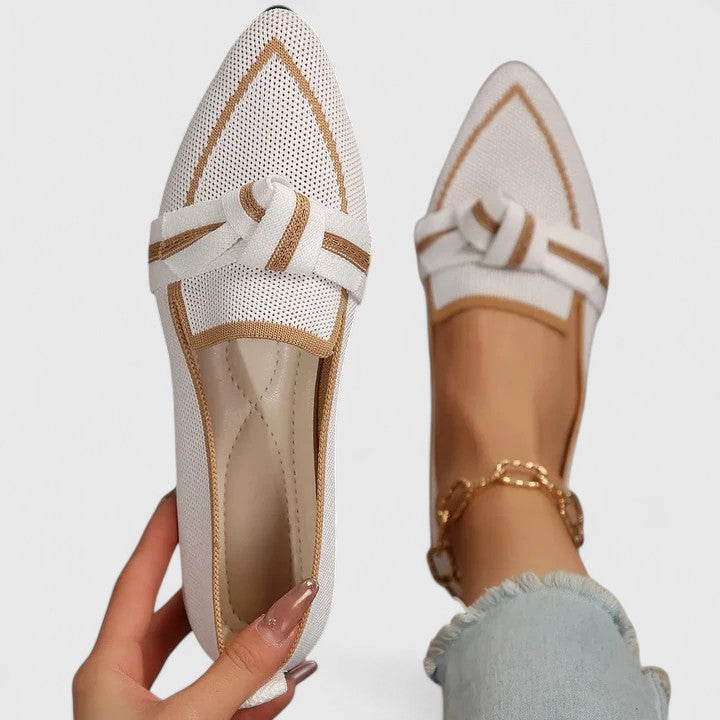 Mocassins femme orthopédiques à soutien de la voûte – Maricela – Blanc
