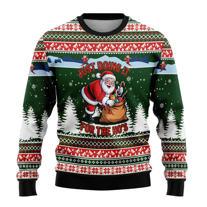 Pull de Noël homme en maille à motif bonhomme de neige – Benjamin – Père Noël multicolore 3