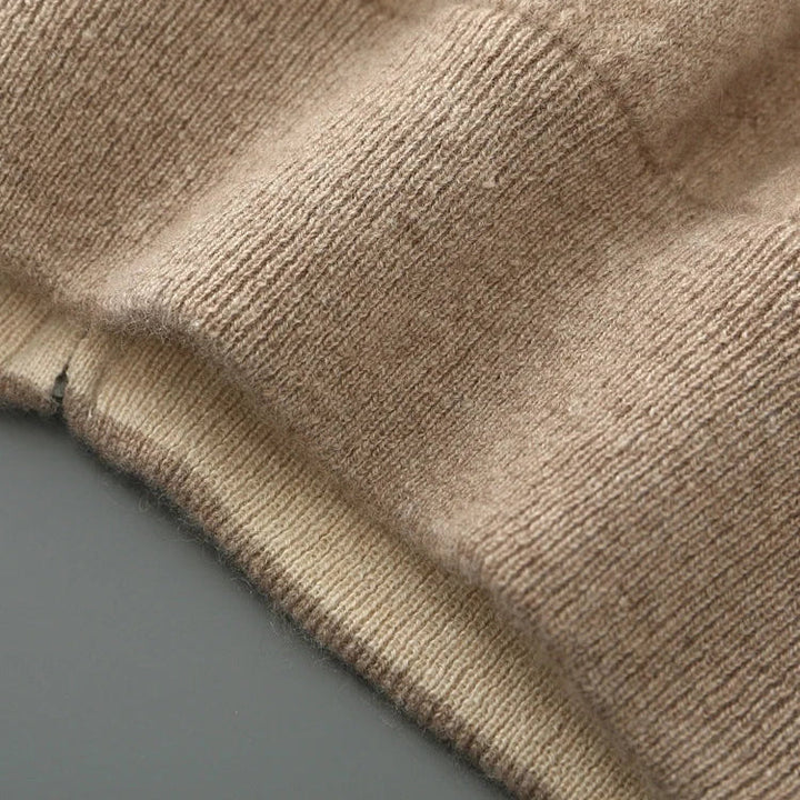 Cardigan zippé homme en maille fine à col côtelé – Théo – vue 15