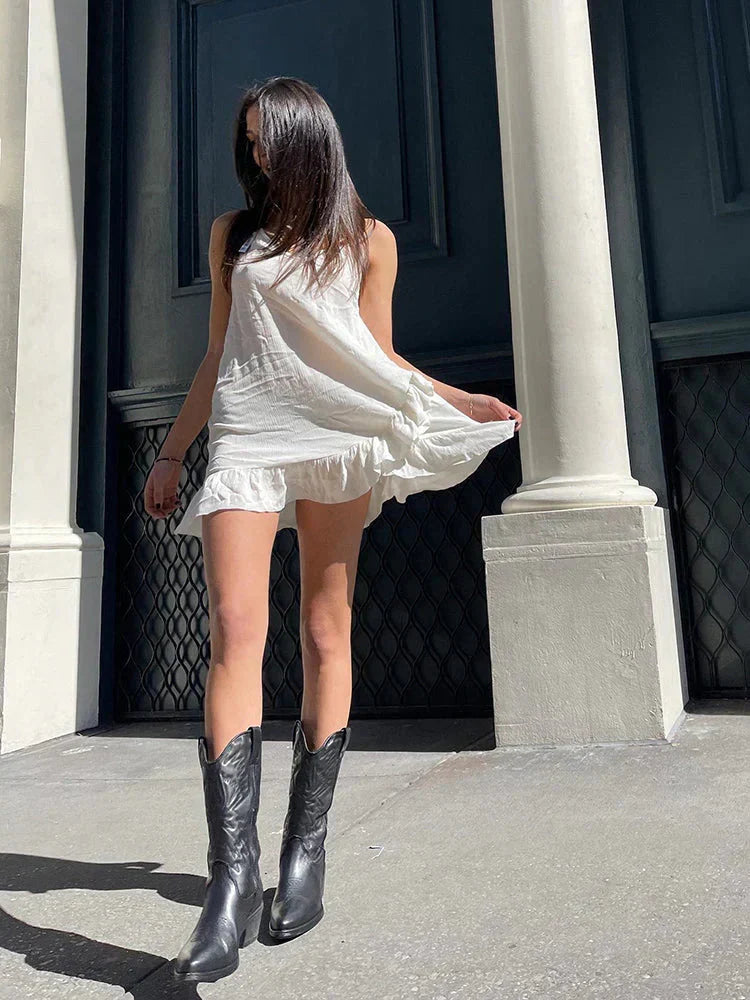 Bottes cowboy femme métallisées élégantes – Carina – vue 8