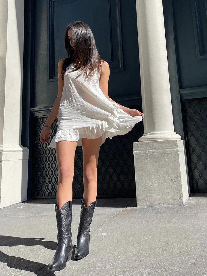 Bottes cowboy femme métallisées élégantes – Carina – vue 8
