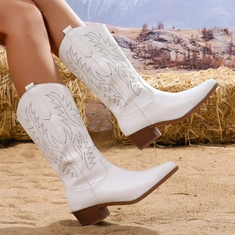 Bottes cowboy femme orthopédiques à maintien renforcé – Camille – vue 1