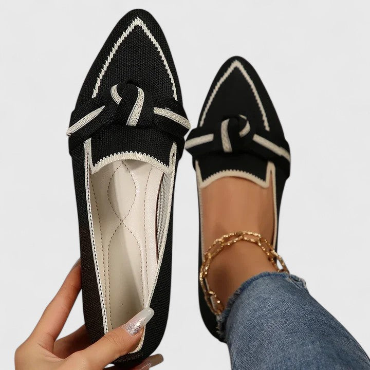 Mocassins femme orthopédiques à soutien de la voûte – Maricela – Noir