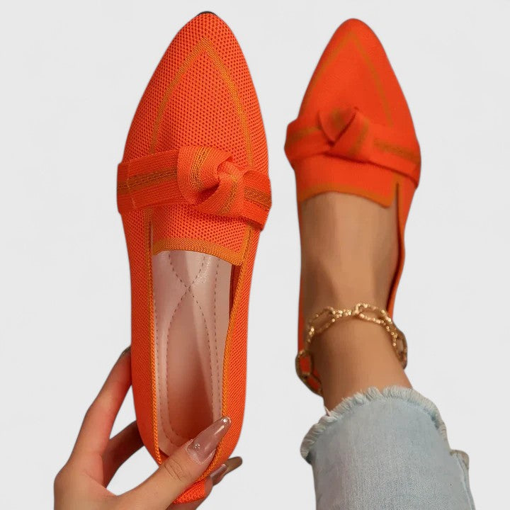Mocassins femme orthopédiques à soutien de la voûte – Maricela – Orange