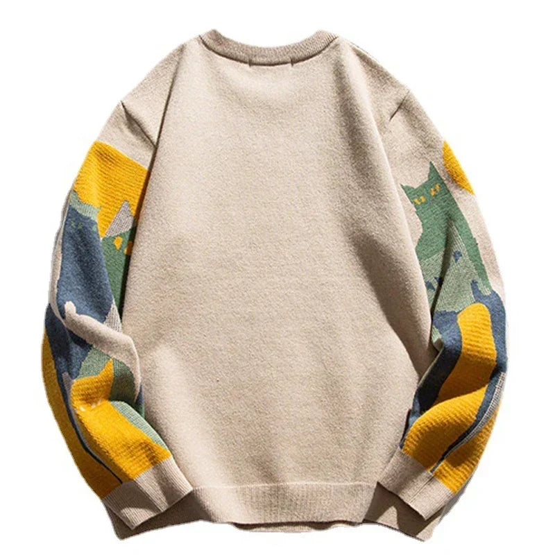 Pull imprimé homme oversize en maille épaisse – Théo – vue 2
