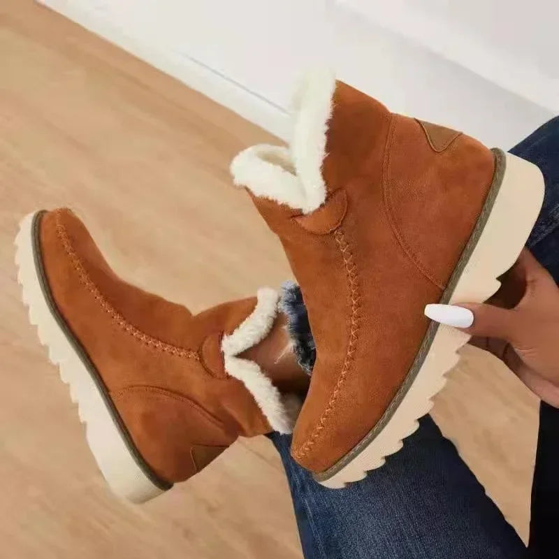 Bottines orthopédiques femme doublées fourrure à enfiler – Tahlia – vue 4