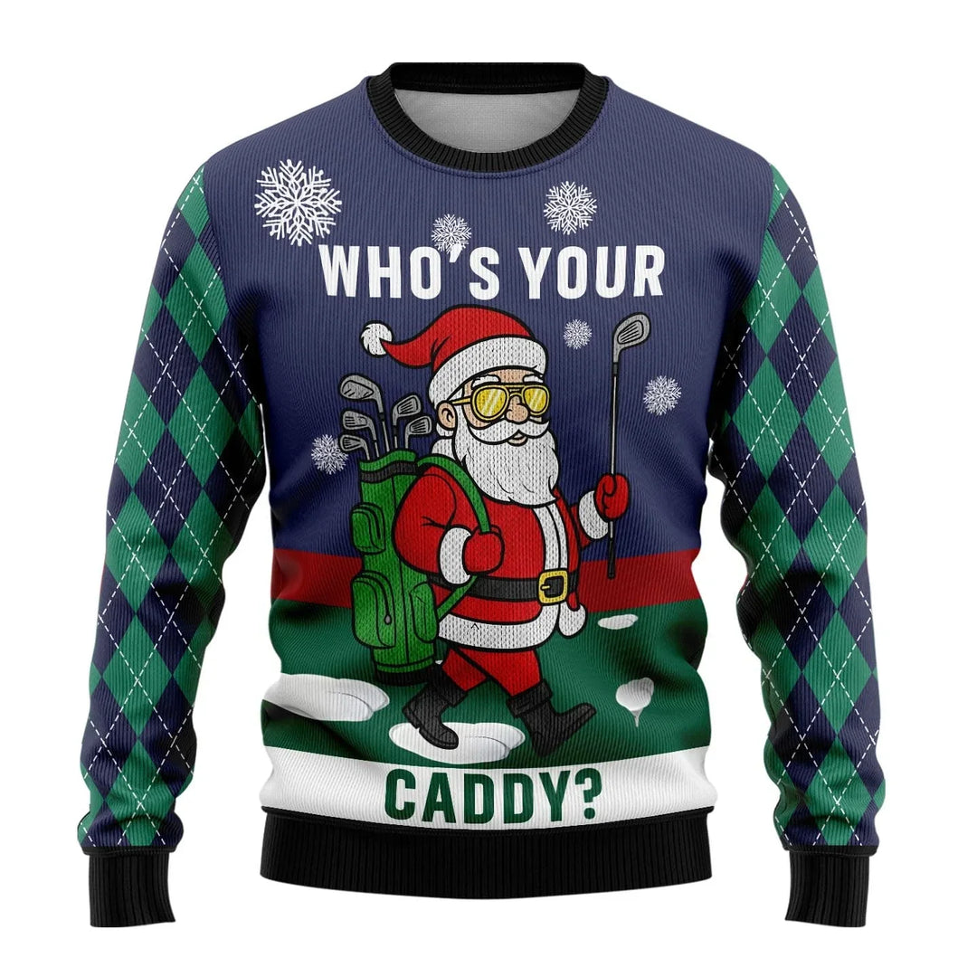 Pull de Noël homme en maille à motif bonhomme de neige – Benjamin – Père Noël lilas