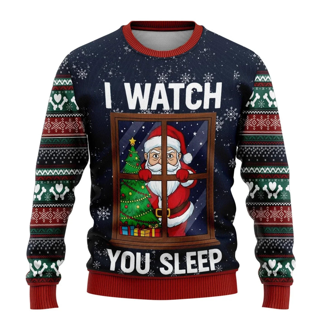 Pull de Noël homme en maille à motif bonhomme de neige – Benjamin – Père Noël multicolore 1