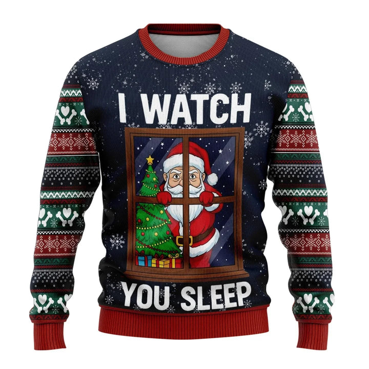 Pull de Noël homme en maille à motif bonhomme de neige – Benjamin – Père Noël multicolore 1