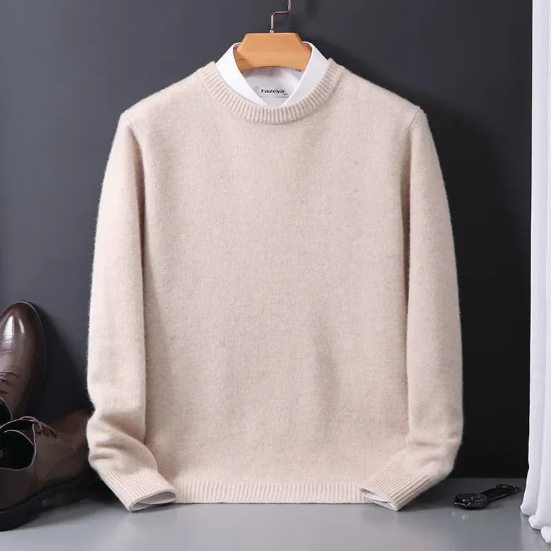Pull homme de luxe coupe parfaite chaud et léger – Édouard – vue 2