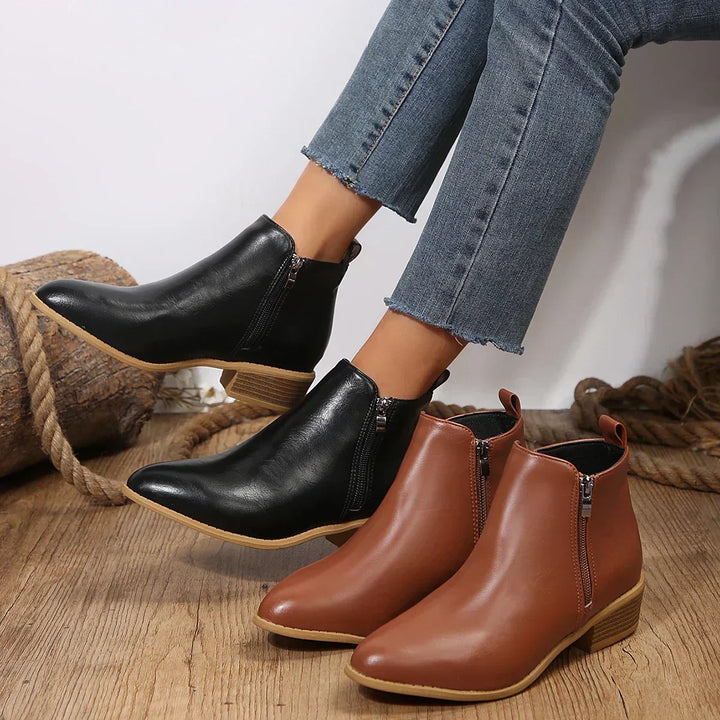 Bottines orthopédiques femme confort à zip latéral – Mey – vue 7