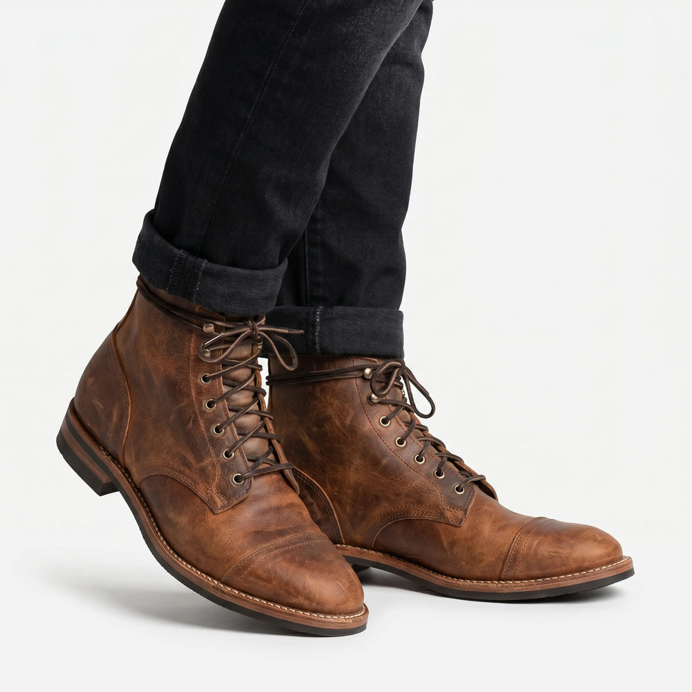 Bottines à lacets vintage à bout renforcé – Treadwell – vue 2