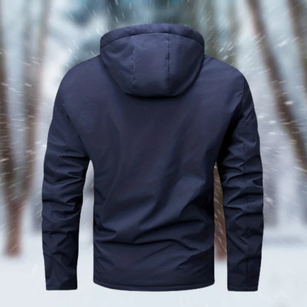 Veste à capuche homme déperlante luxueuse – Hiver – vue 8