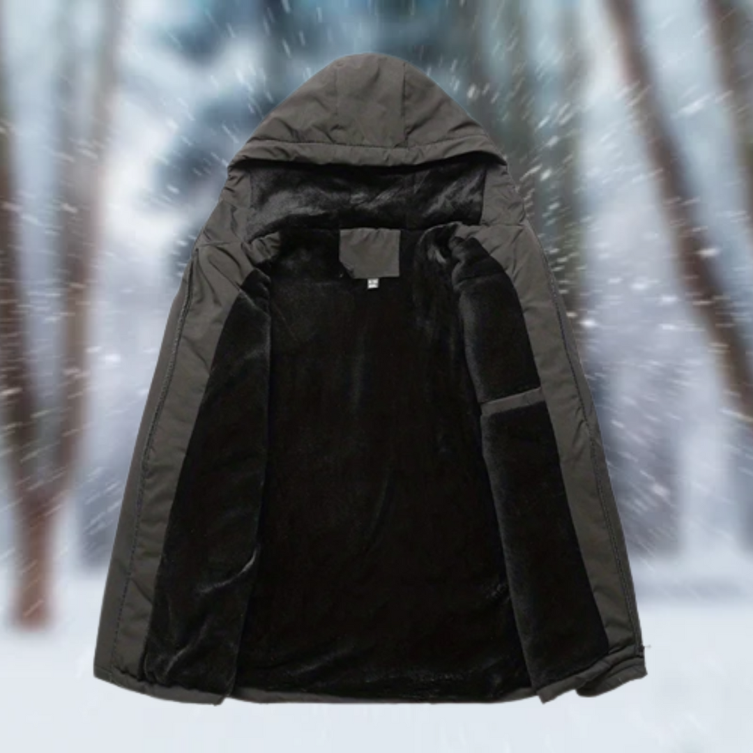 Veste à capuche homme déperlante luxueuse – Hiver – vue 3