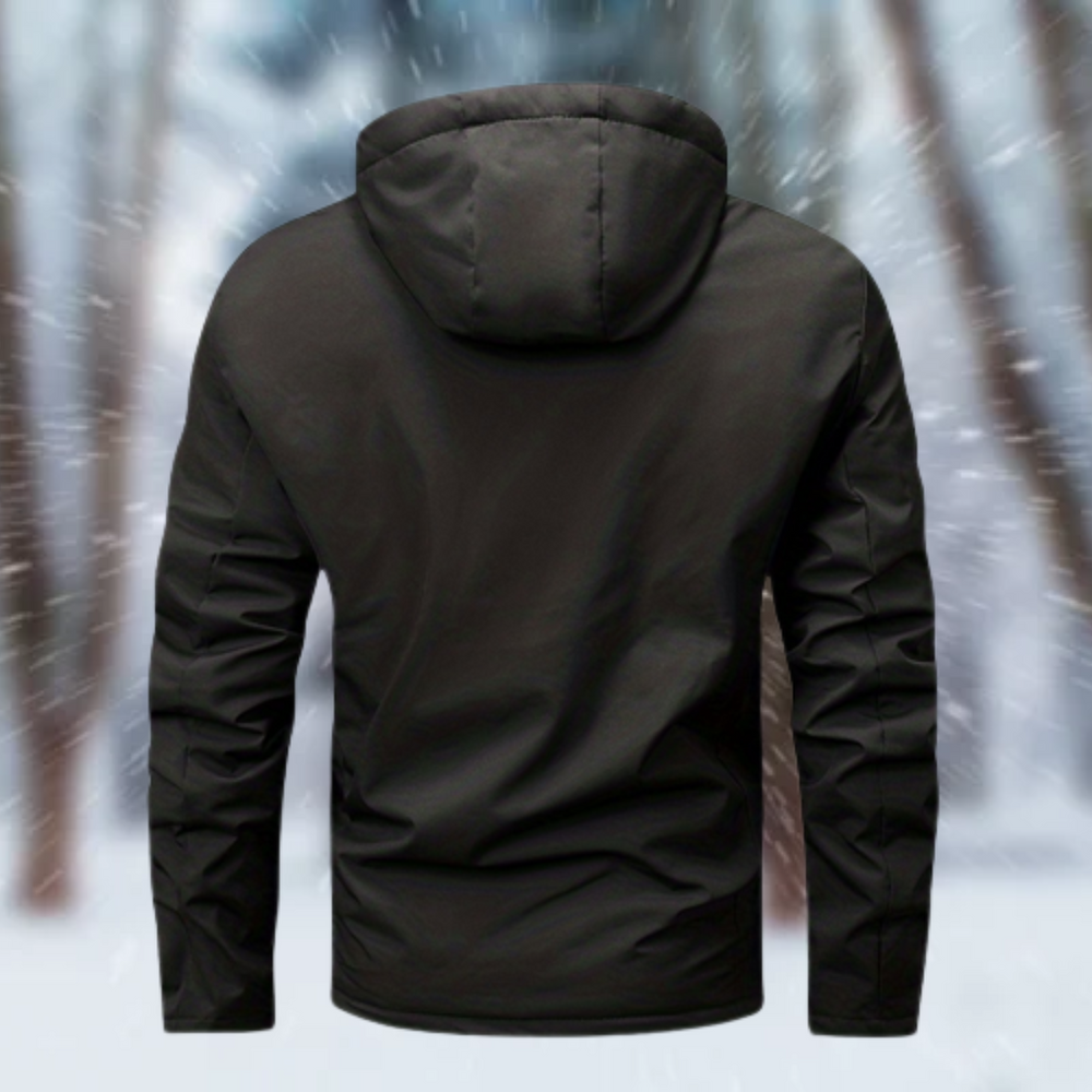 Veste à capuche homme déperlante luxueuse – Hiver – vue 2