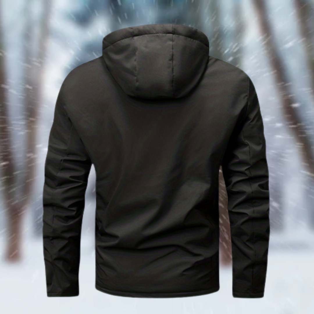 Veste à capuche homme déperlante luxueuse – Hiver – vue 2