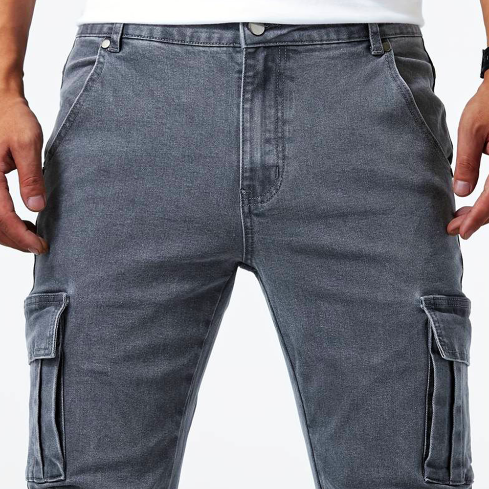 Jean cargo homme slim extensible à poches latérales – Mathis - vue 6