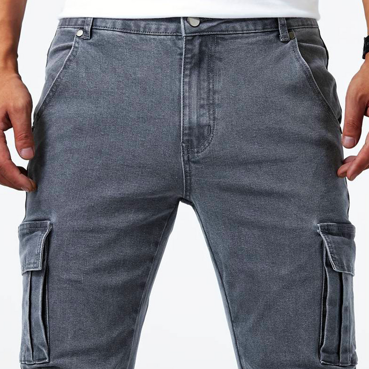 Jean cargo homme slim extensible à poches latérales – Mathis - vue 6