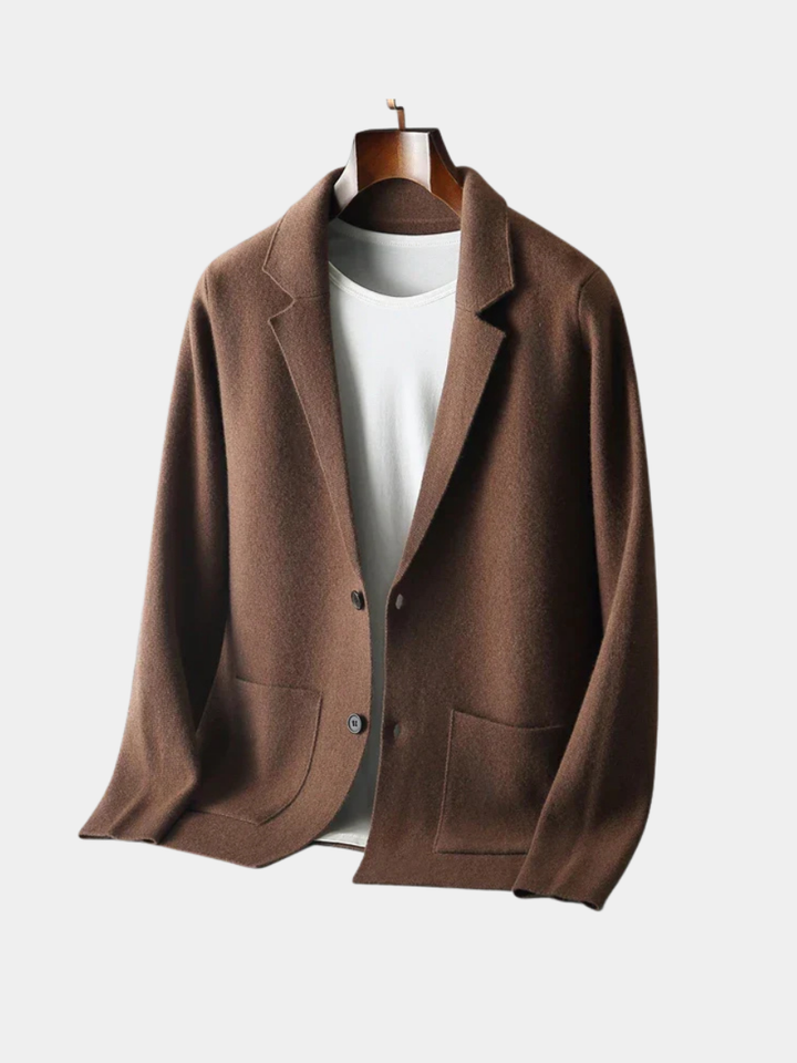 Cardigan boutonné homme raffiné en laine fine – Émile – vue 1