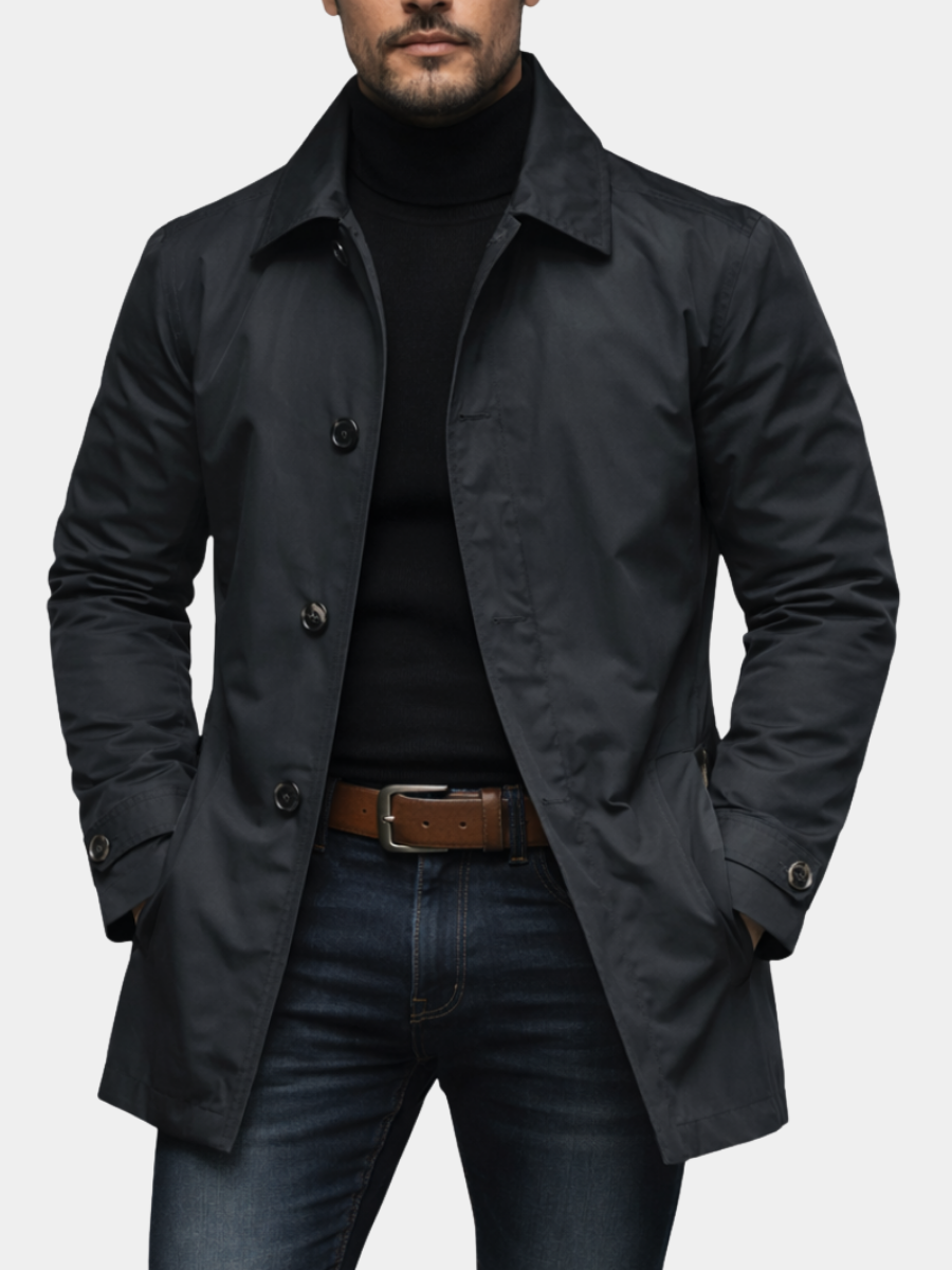 Manteau homme toutes saisons déperlant matelassé – Léandre – vue 1