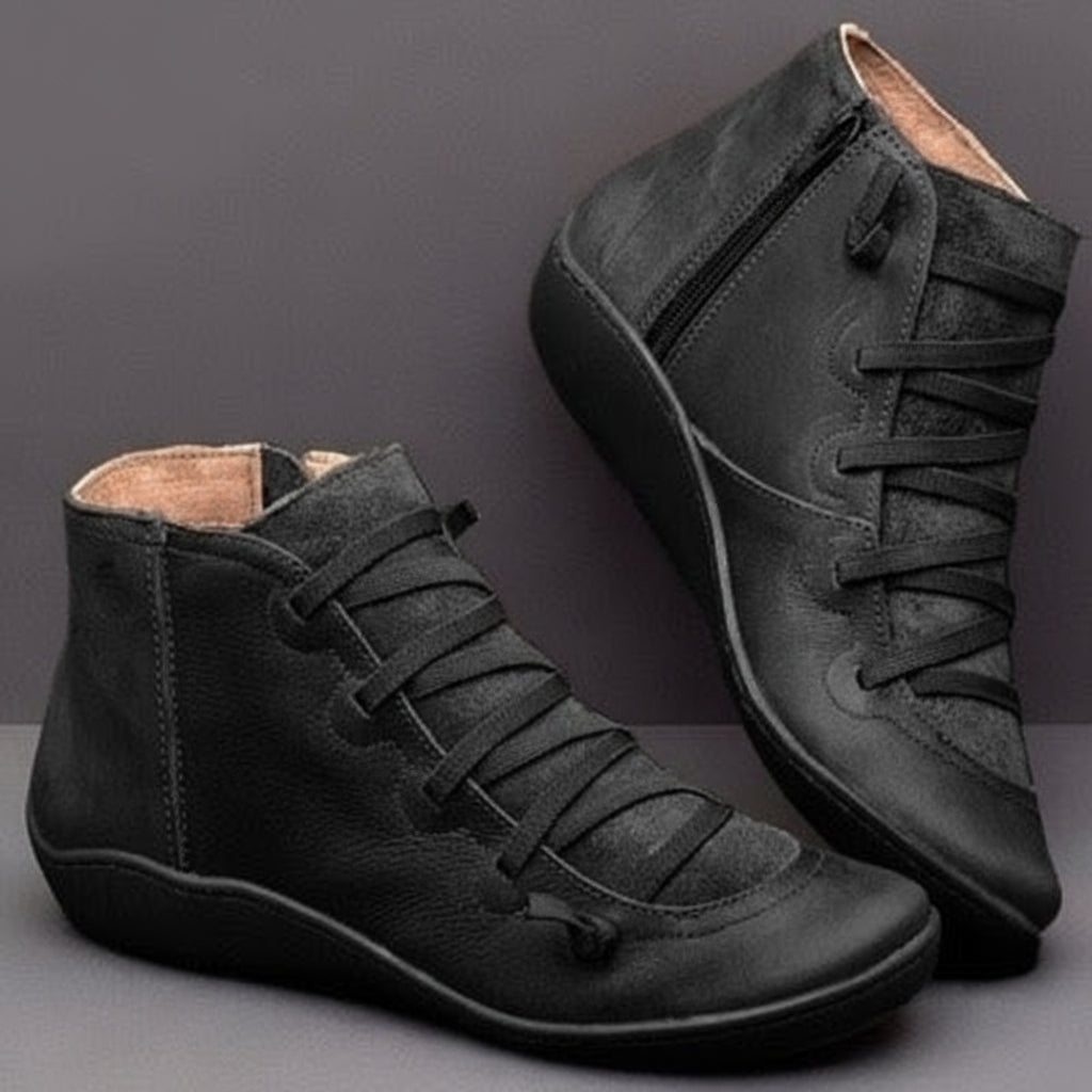 Bottines femme doublées à zip et lacets réglables – Bocata – vue 5