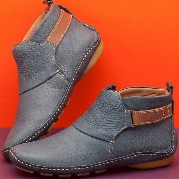 Bottines orthopédiques femme doublées à semelle antidérapante – Haele – Gris