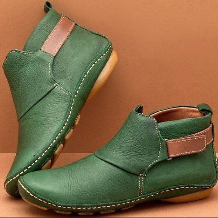 Bottines orthopédiques femme doublées à semelle antidérapante – Haele – Vert