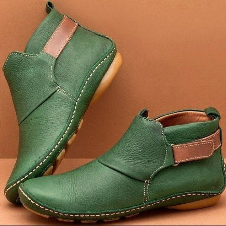 Bottines orthopédiques femme doublées à semelle antidérapante – Haele – Vert