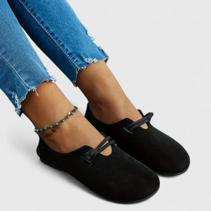Mocassins femme orthopédiques à détail cordage – Lynda – vue 6